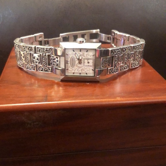 LOIS HILL Sterling Silver Watch Square Face Silver Band - Picture 17 of 17